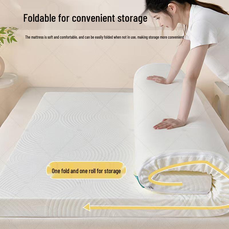 2025 Removable & Washable Memory Foam Anti-Mite Foldable Soft Mattress Pad for Hotel & B&B