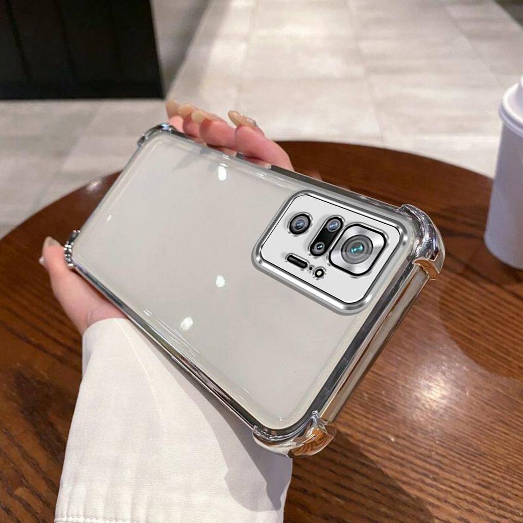 Case for Xiaomi Redmi Note 10 Pro 4G Electroplated Color Border Clear Phone Casing Cover