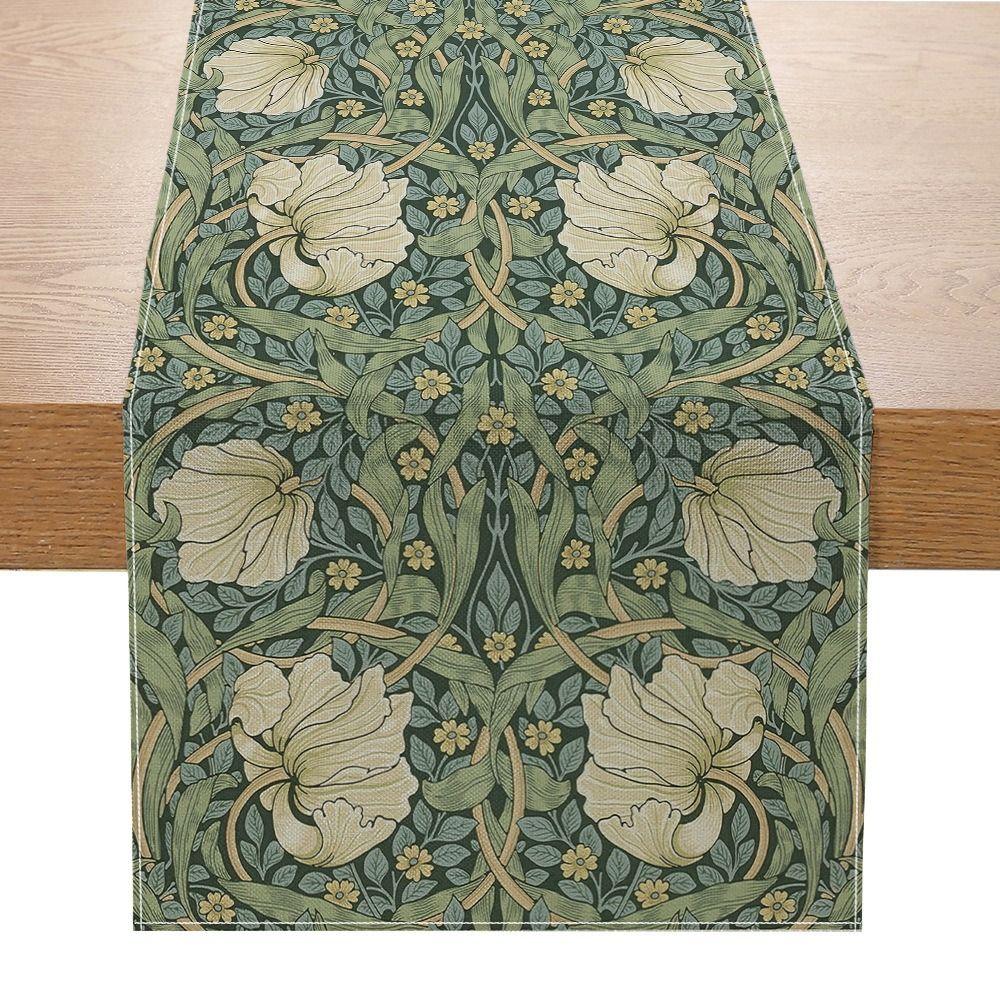 

Flower Pattern Table Cover Pastoral Style Tablecloth Romantic Floral Table Runner Home Decor 5