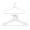10 Pcs Flocked Clothes Hangers Costume Non-Slip Grooves Coat Racks for Nursery