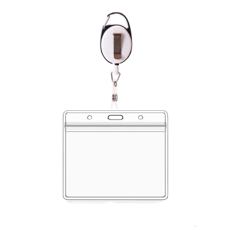 Transparent Card Holder Nurse Retractable Badge Reel Clip Business Card Holde Work Lanyard ID Name Card Cover Case Accessories
