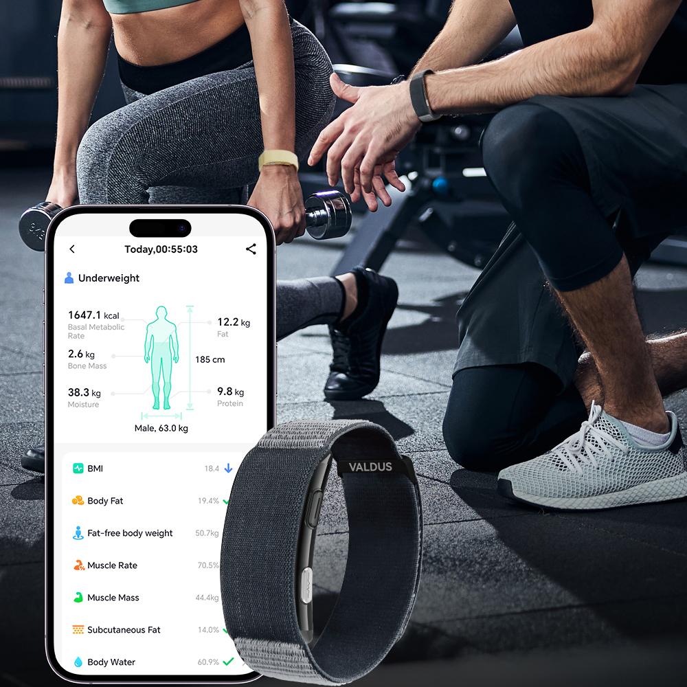 VALDUS 2026 New VITRO NO Screen Smart Bracelet ECG SOS Heart Rate Blood Pressure Sports Fitness Waterproof Screenless Smartwatch