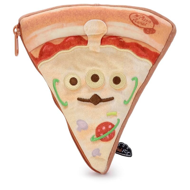 Takara Tomy Arts Pixar Character Nui Bread Plush Pouch - Pizza Alien - Height: Approx. 20.5cm