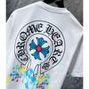 8708 CHROME HEARTS 2026 Summer New High Quality Cotton Round Neck Loose Large Size Men's and Women's T-shirt Couple T-shirt