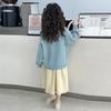 Strickpullover & Rock Set für Mädchen Herbst 2025 - Zweiteiler im koreanischen Stil für große Kinder.