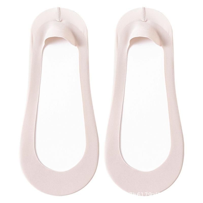 5 Pairs of Women's Summer Solid Color All Over Cotton Sole Invisible Shallow Mouth Boat Socks