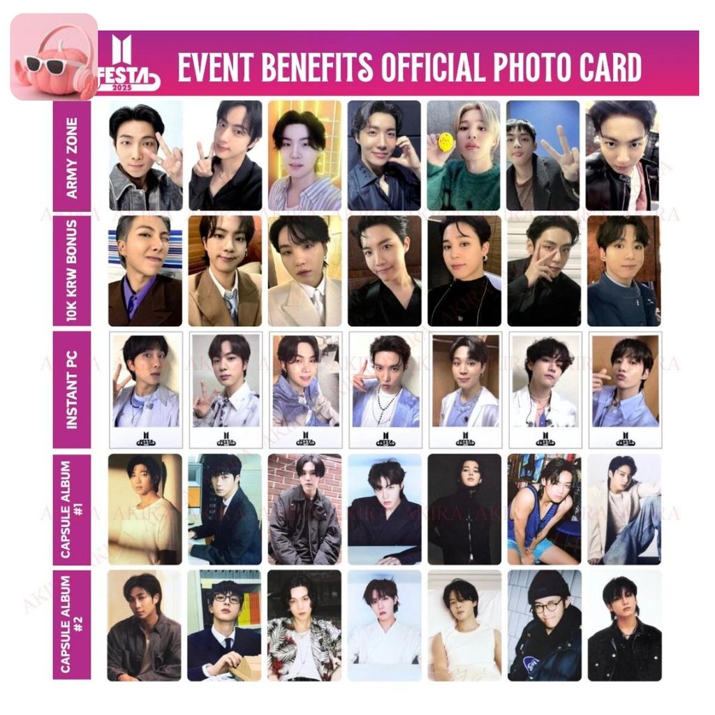 BTS FESTA 2025 ARMY ZONE CAPSULE ALBUM MERCH PACKAGE 10K KRW BONUS Photo Card Official