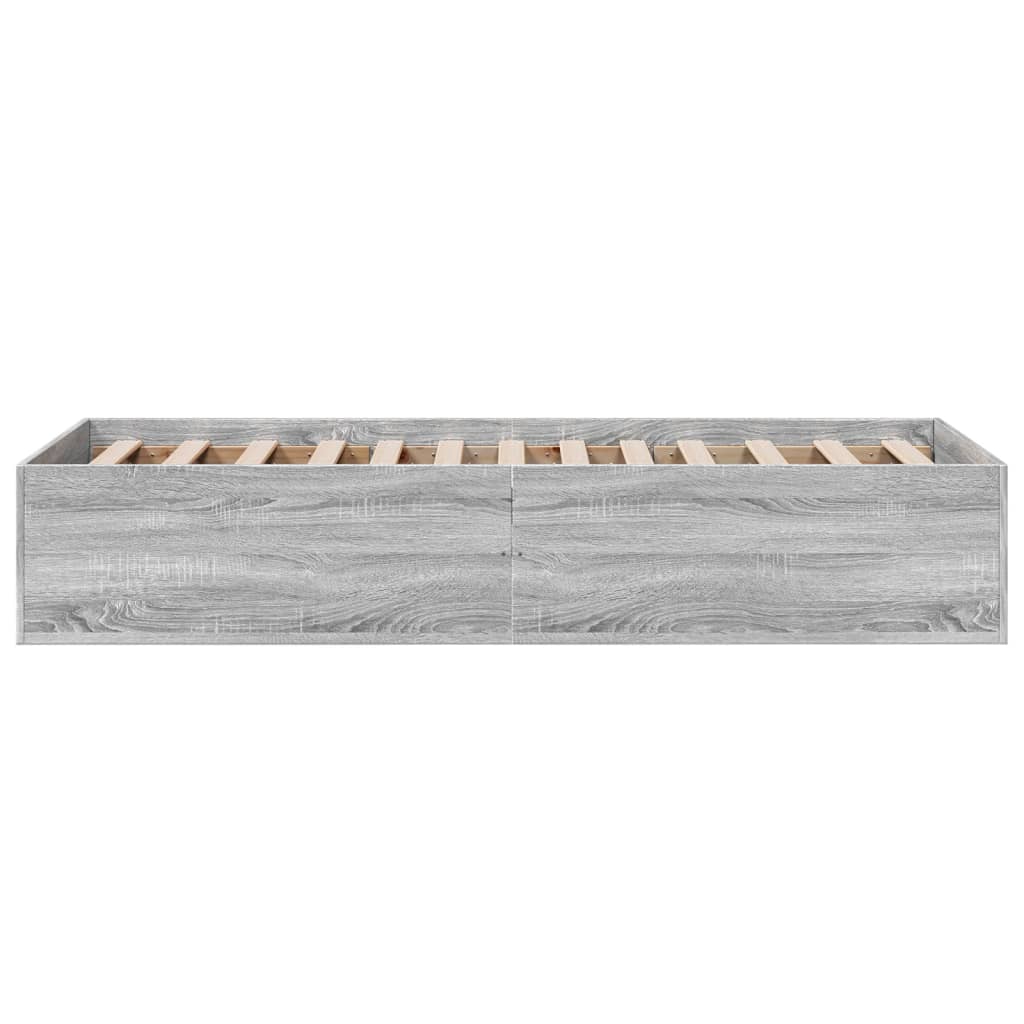 Bed Frame Grey Sonoma 90 x 190 cm Particleboard