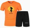 Anime Goku Mesh Sports T-shirt & Shorts Set - Breathable Basketball Uniform