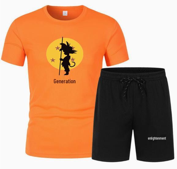 Anime Goku Mesh Sports T-shirt & Shorts Set - Breathable Basketball Uniform