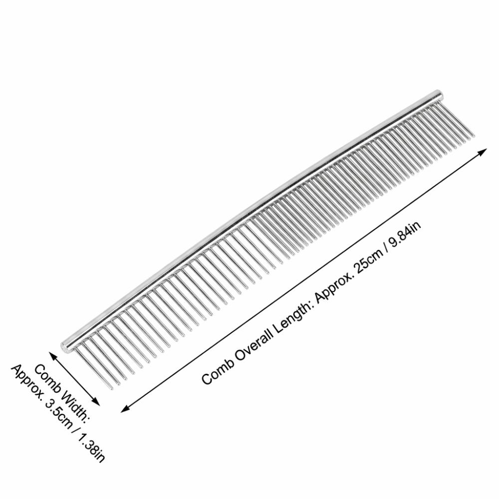Two Tooth Spacing Double Sided Dog Detangler Comb  Coat Tangle Clearing