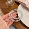 Moon River Cats Eye Strawberry Crystal Double Layer Bracelet Women