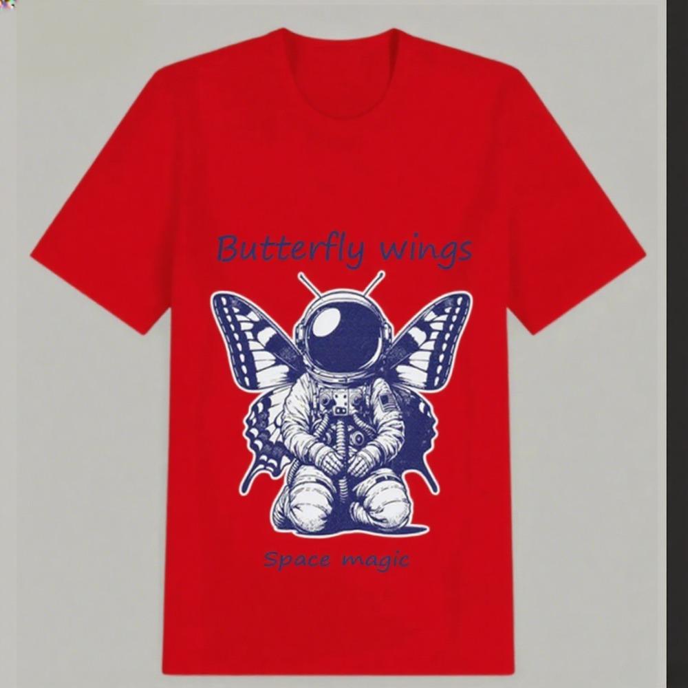 Street Emerging Trend Style Cotton Short-sleeved Style New Printing Art Daily T-shirt Women's Couple Tide Brand Breathable Tops