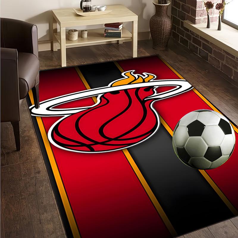 Heat Team Logo Artwork Rug Office Carpet Non-Slip Mat, Chair Rug Floor Covering for Gaming, Bedroom, Living Room , Home Decor Christmas Gift