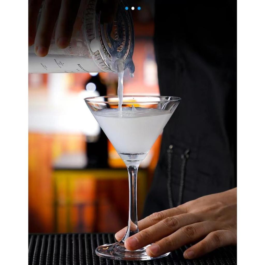 Cocktail Glasses, Martini Glasses, 6-Piece Set, 120ml, Crystal, Home and Commercial Use (120ml - Martini Cups (6 pieces))