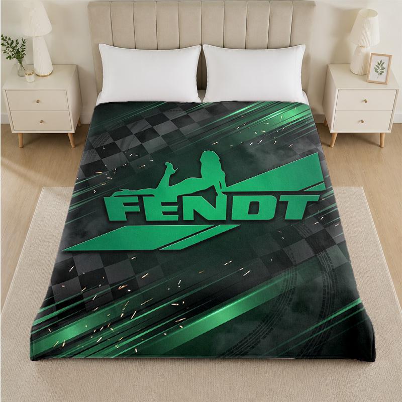 Fendt Print Flannel Blanket Cozy Lightweight Plush Throw Blanket For Bed Sofa Household Use