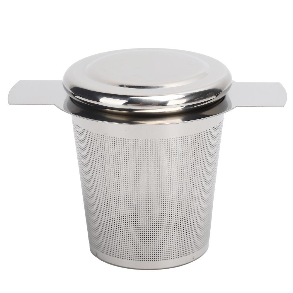 

Fine Mesh Filter Tea Strainer Stainless Steel With Lid Loose Leaf Tea Infuser Red Silicone Tea Infuser Basket For Teapots