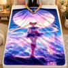 Flannel BlanketSailor Moon Warm Soft Throw Blanket for Indoor Sofa Bed Living Room Use