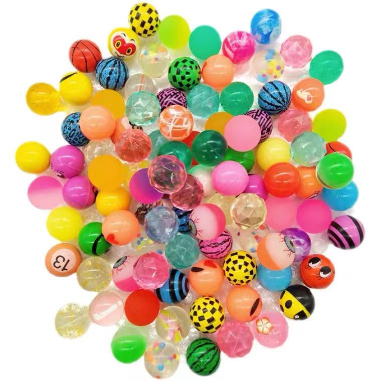 Elastic Cartoon Rubber Bouncing Balls, Extra Large, 50-Pack for Capsule Toy Machines