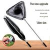 Telescopic 2.5m Folding Triangle Fishing Net with Stainless Steel Rod and Black Pocket