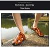 2025 Men's Toe-Loop Leather Sandals: Casual, Breathable Dual-Use Summer Sports Shoes