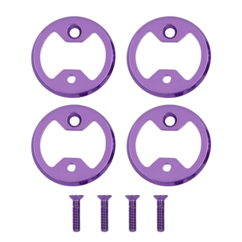 4Pcs/pack Alloy Cycling Mountain Bicycles Pedals and Clamps Bicycles Pedal Plate Bows Bicycles Pedal Replacement Parts фиолетовый