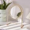 Light Luxury Rotating Makeup Mirror, High Definition Round Cosmetic Mirror for Bedroom Desk, Dorm Home Vanity Table