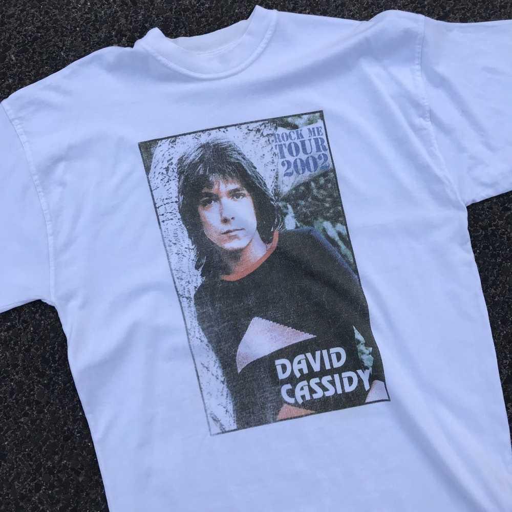 David Cassidy Rock me Tour Camicia Bianca T-shirt Unisex a Manica Corta T-shirt Unisex