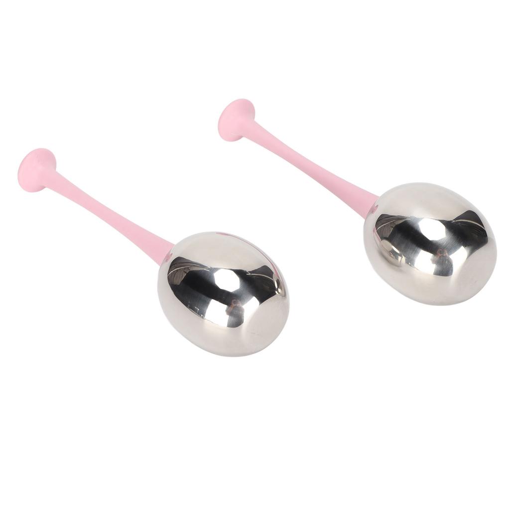 2pcs Facial Ice Globes Stainless Steel Facial Massage Reduce Puffiness Eliminate Fine Lines Ice Globes for Facial Skin Care