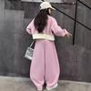 Σετ Ρούχων Χορού Streetwear Μόδας για Κορίτσια Παιδικά Σετ Παντελονιών με Κοντό Μπουφάν με Φερμουάρ Αθλητικές Φόρμες Εφηβικά Ρούχα 3 5 7 9 11 13 15 Ετών