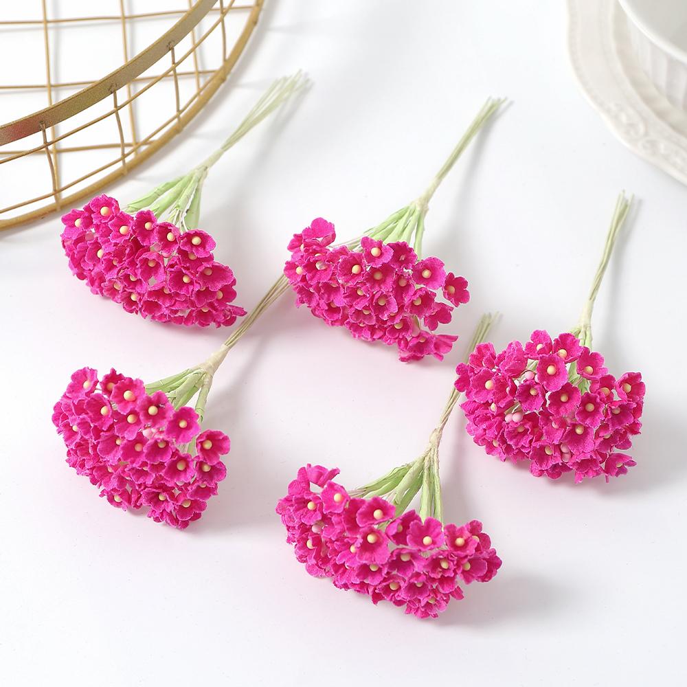 

1 шт. Искусственные цветы Мини-букет 11 см Искусственный цветок для домашнего декора Свадебное украшение Невеста DIY Подарок Гирлянда Аксессуары 1Pcs