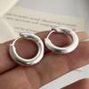 925 Sterling Silver Vintage Earrings For Women Simple Round Shinning Earring Jewelry Prevent Allergy Party Accessories Gift