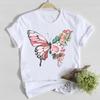 Butterfly Cute Sweet Lovely Casual T Shirt Graphic Print Fashion Crew Neck Short Sleeve Plus Size T Shirt Unisex