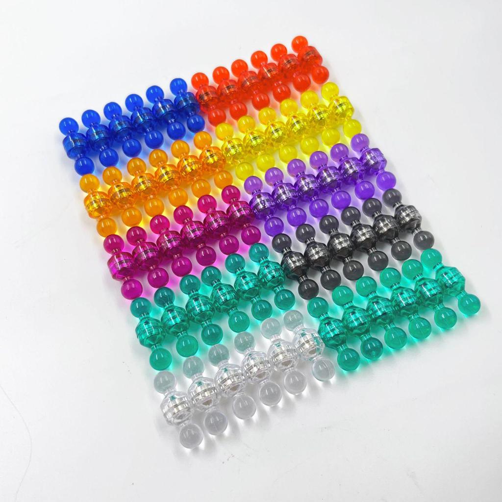 Clear Small Magnetic Push Pins for Refrigerator and Whiteboard.