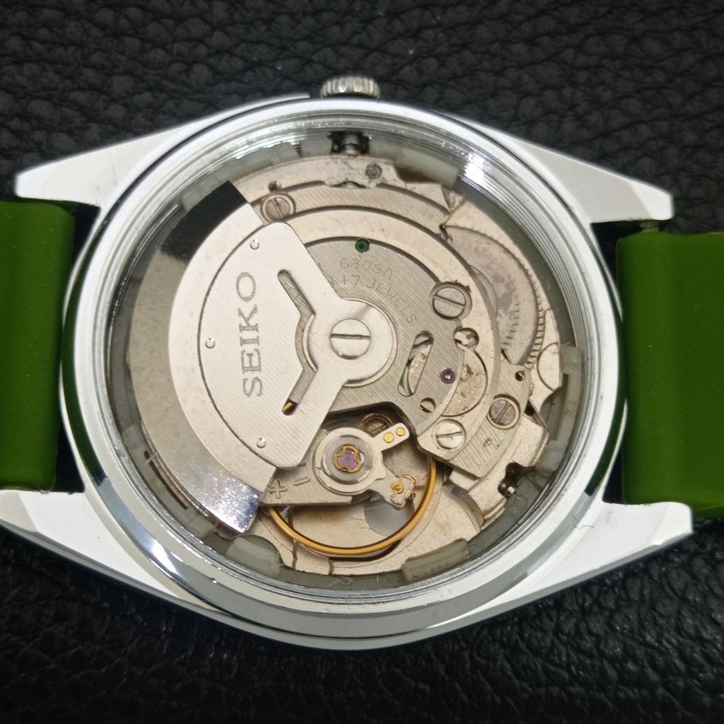 VINTAGE REFURBISHED SEIKO AUTOMATIC 6309A JAPAN MENS GREEN DIAL WATCH A442732-1