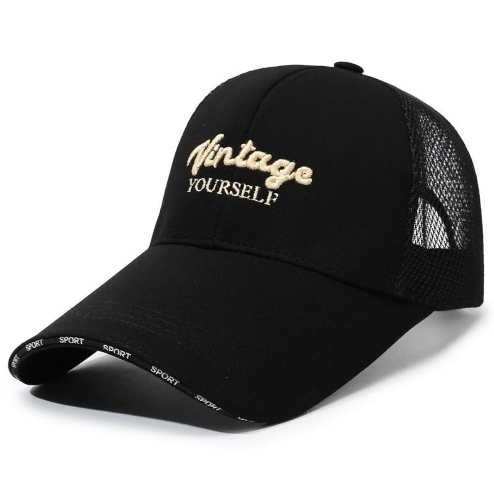 Letter Embroidered Baseball Cap Breathable Peaked Cap Fashion Snapback Cap Summer
