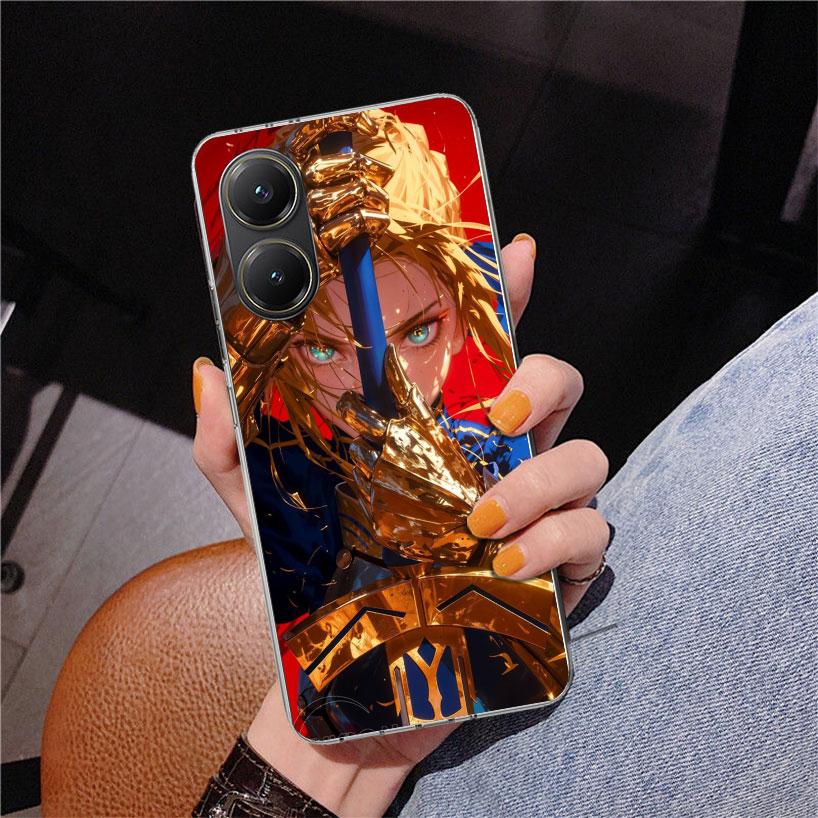 Fate Zero Stay Night Saber Phone Case For Xiaomi Poco X7 X6 X5 Pro F7 Ultra Redmi 15C 15 13C 13 12C 12 10 10A 10C 9 9A 9C 9T Cov