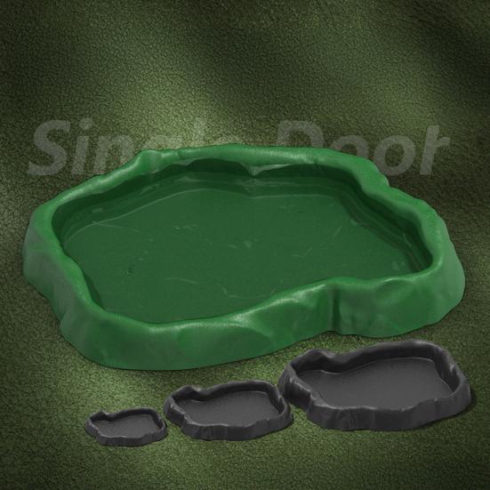 Reptilmater Terrariumskål Skilpaddefôr og Vannmateskål for Skilpadde Øgle Gekko Skjeggagam