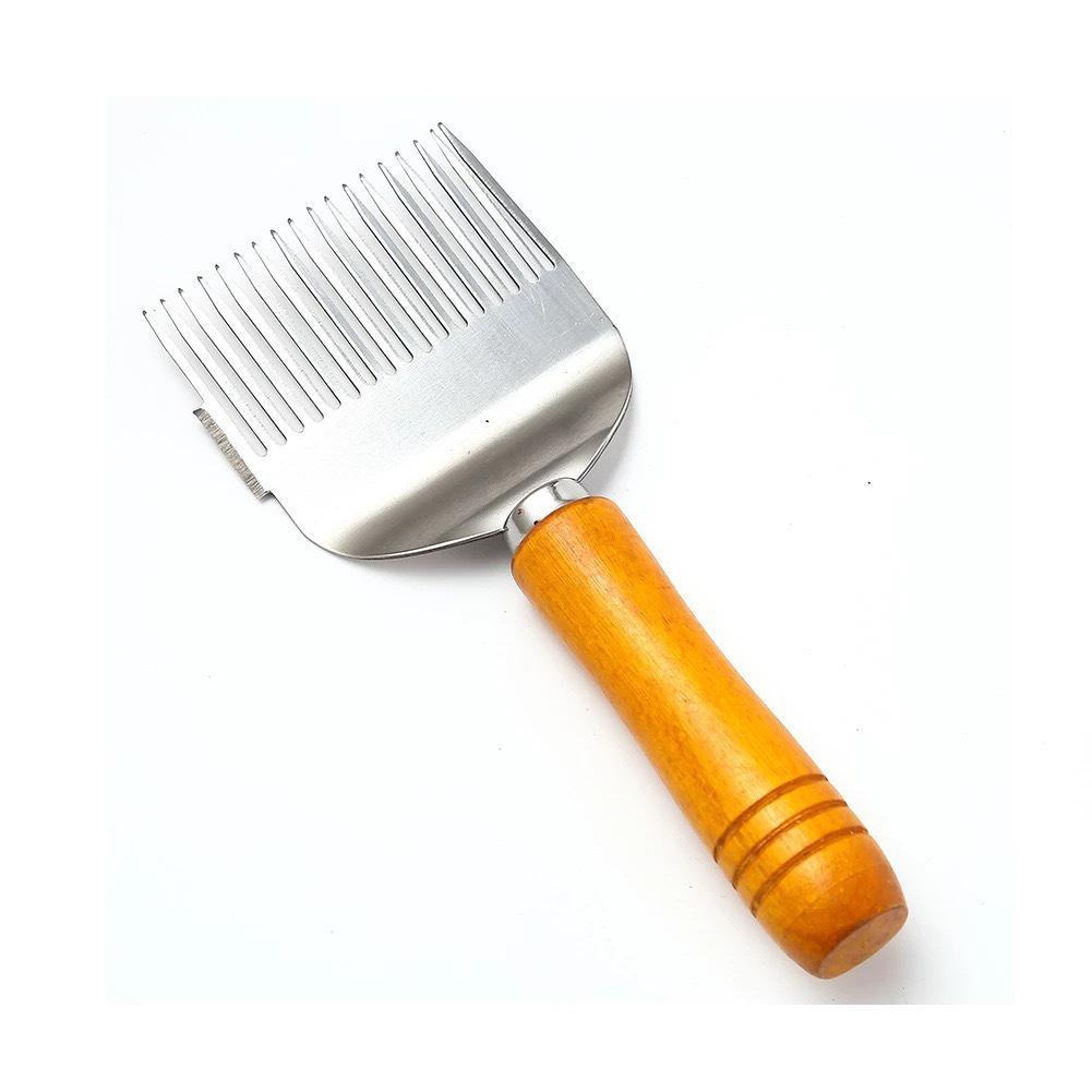 Nutrient Tool Wooden Handle Needle Shovel: 17-Needle Stainless Steel Honey Scraper