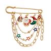 Snowflakes Waistband Pin Cartoon Enamel Badge Fashion Dress Shawl Clip  Ladies