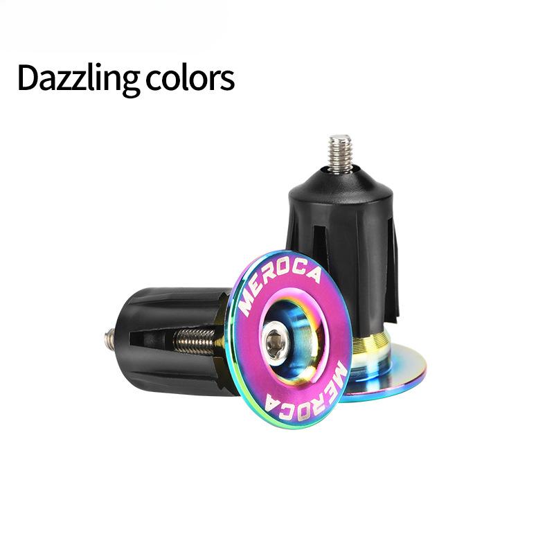 1 Pair Mountain Road Bike Handlebar End Plugs Color Aluminum Alloy Handle Bar End BMX MTB Bike Grip Cover Bicycle Accessories