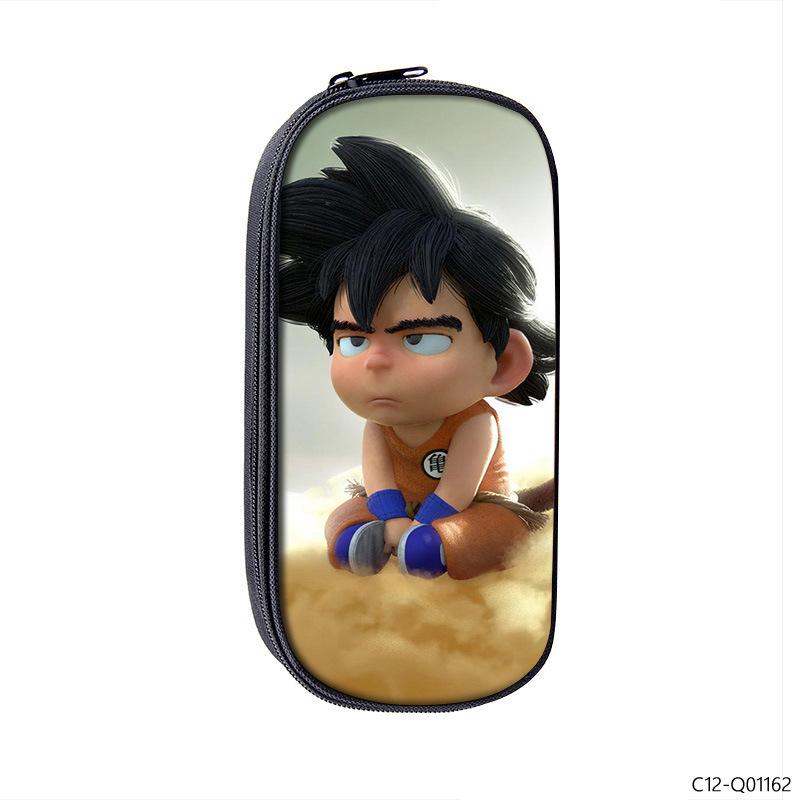 Dragon Ball Printed Polyester Pencil Case Student Stationery Box Portable Pencil Case Multifunctional Storage Bag