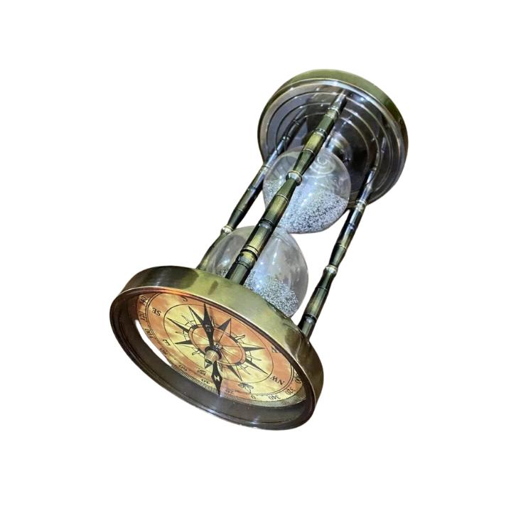 Sand Timer Hourglass Brass Nautical Maritime Hour Glass Vintage Sand Clock Gift