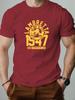 T-shirt da uomo in cotone LAMBRETTA Estiva Girocollo Manica Corta Grafica Traspirante Moda Casual T-shirt
