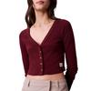 Womens/Ladies Cropped Long-Sleeved Cardigan