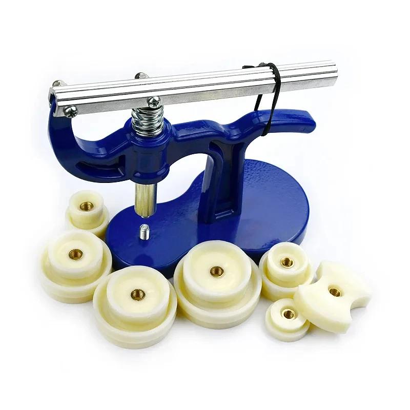 Pressure Repair Press Tool Watch Back Closer Watchmaker tools Case Crystal Glass Hand-tools with 12 plastic dies Accessory