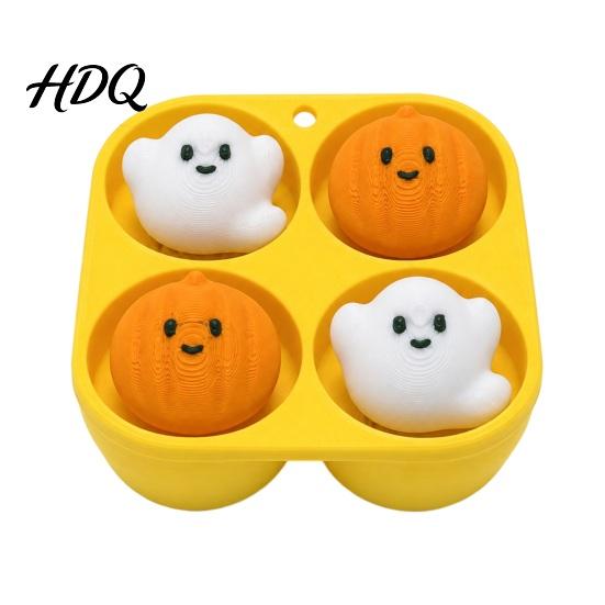 Halloween Desktop Ornament Clicker Fidget Toy 3D Printed Pumpkin Ghost Egg Carton Tactile Sensory Tool with Keychain Hole Cute Stress Relief