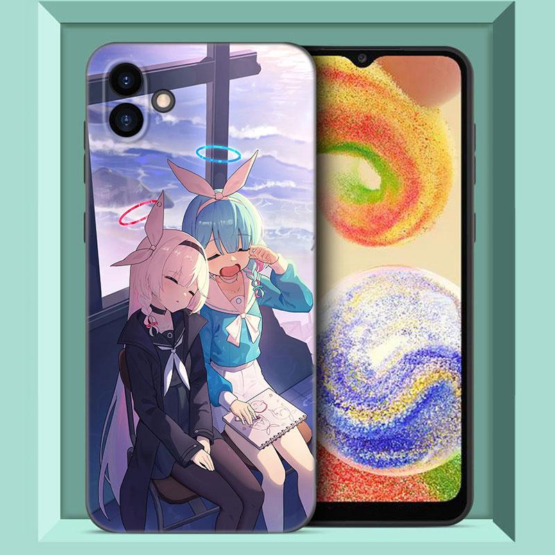 Blue Archive Game Phone Case For Samsung Galaxy A01 A03 Core A04 E A02 A05 A10 A20 A21 A30 A50 S A6 A8 Plus A7 2018 Black Cover
