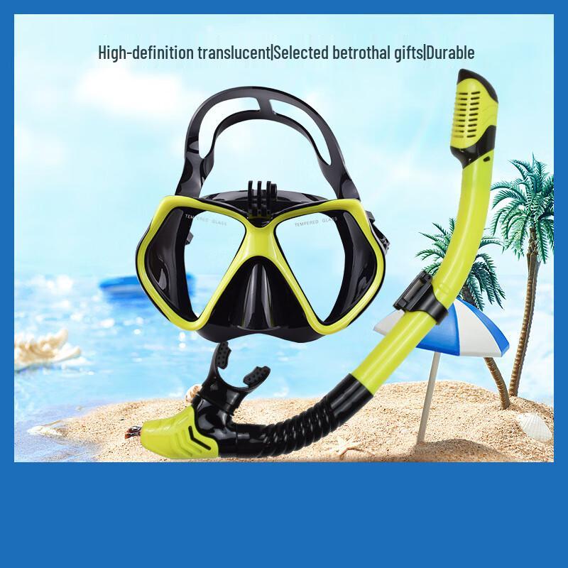 WEZHO Snorkeling Set with Tempered Glass Mask