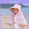 Childrens Wide Brim Sun Hat With Breathable Cotton And Uv Block For Beach